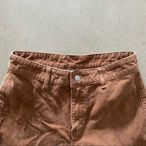 brandy brown mid rise flare cords